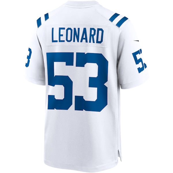 Shaquille Leonard Indianapolis Colts Nike Game Player Jersey - White/Royal