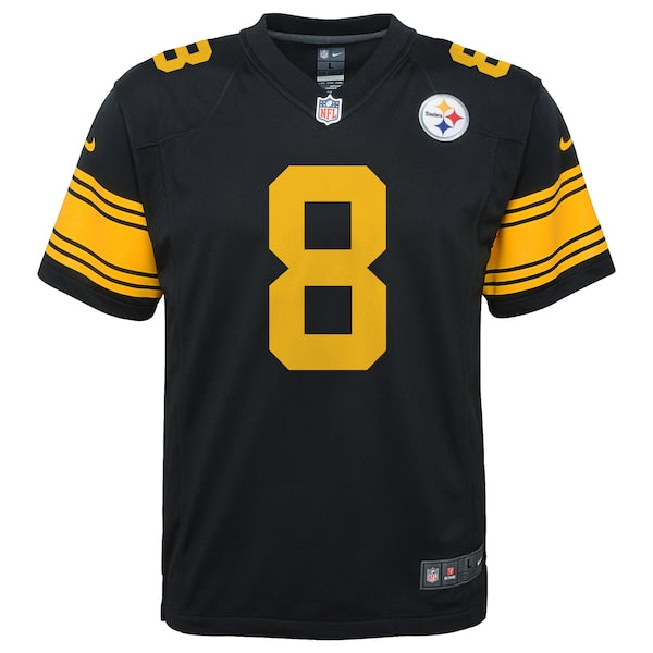 Kenny Pickett Pittsburgh Steelers Nike Youth Game Jersey - Black/White