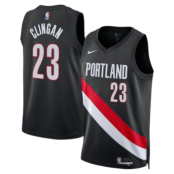 Donovan Clingan Portland Trail Blazers Nike Unisex Swingman Jersey - Icon Edition - Black