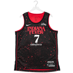 Adult Indiana Fever #7 Aliyah Boston Stranger Things Rebel Swingman Jersey - Rebel Edition - Black