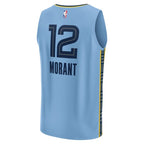 Ja Morant Memphis Grizzlies  Fast Break Replica Player Jersey - Statement Edition - Light Blue