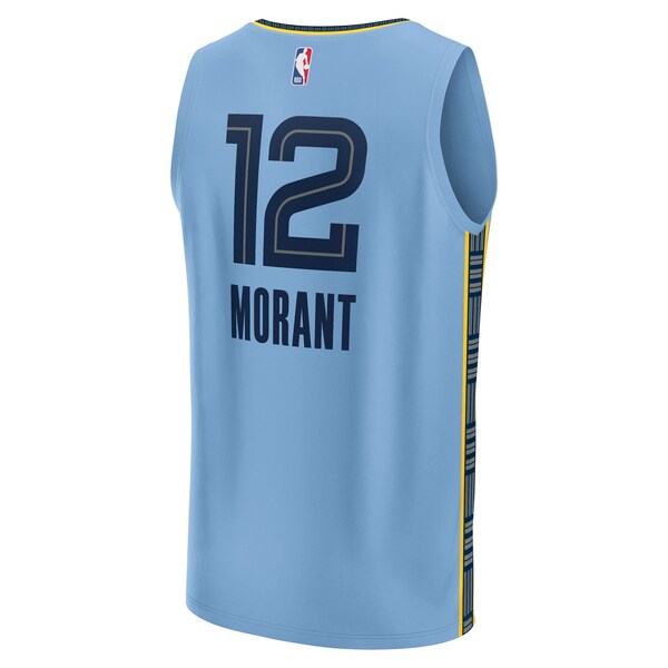 Ja Morant Memphis Grizzlies  Fast Break Replica Player Jersey - Statement Edition - Light Blue