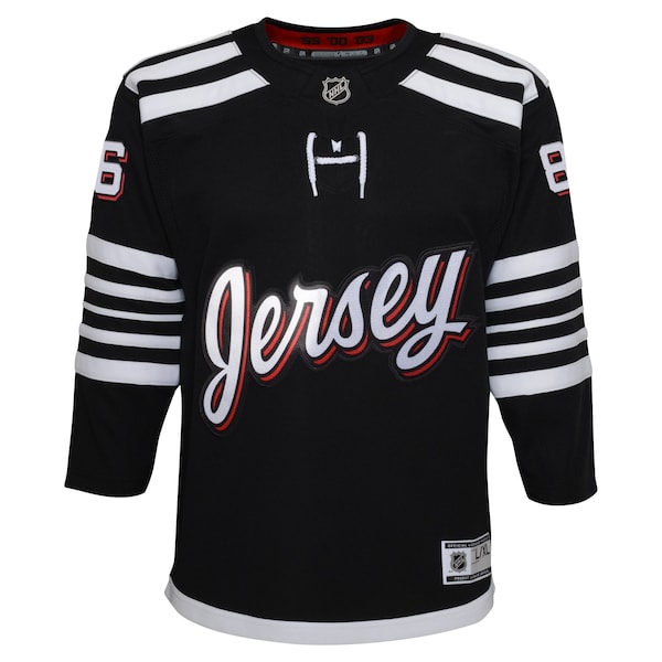 Jack Hughes New Jersey Devils Youth Alternate Premier Player Jersey - Black