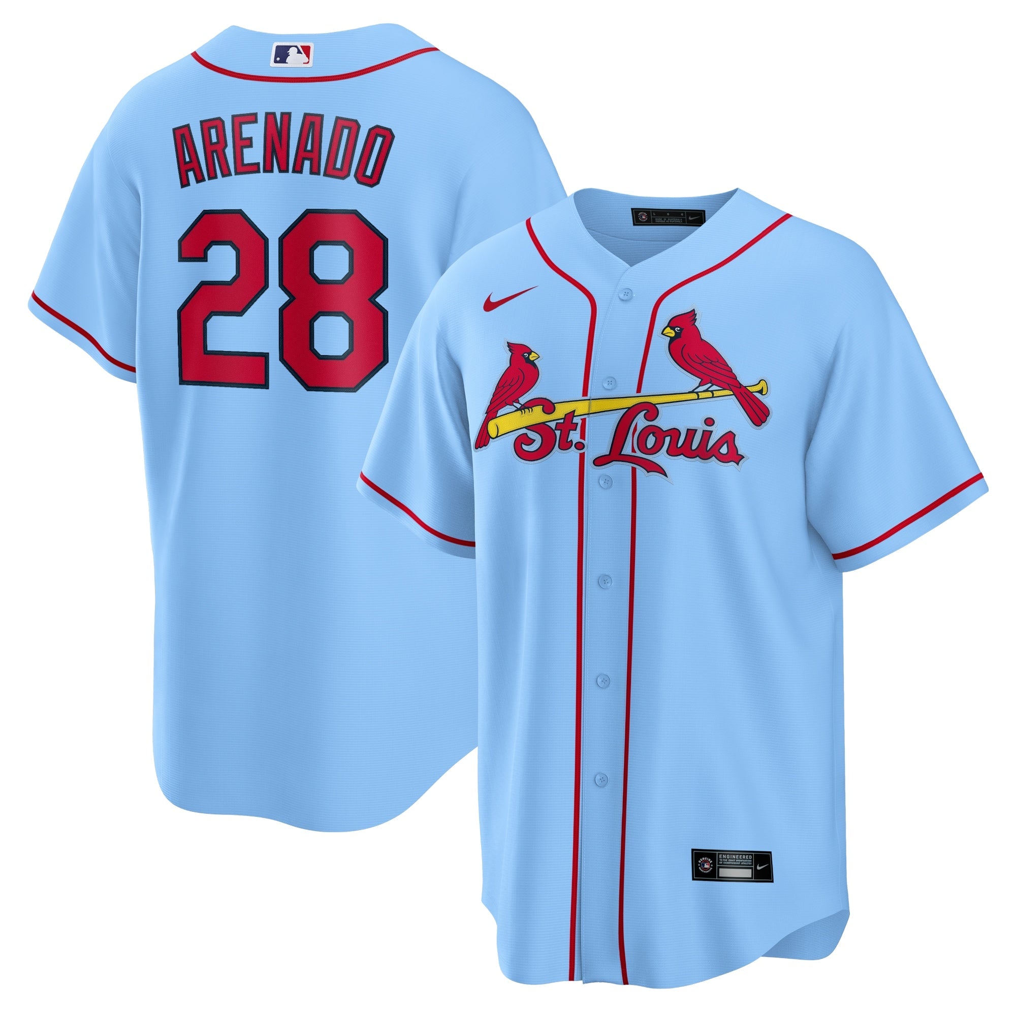 Nolan Arenado St. Louis Cardinals Nike Home Official Replica Player Jersey - White/Cream/Light Blue/Red
