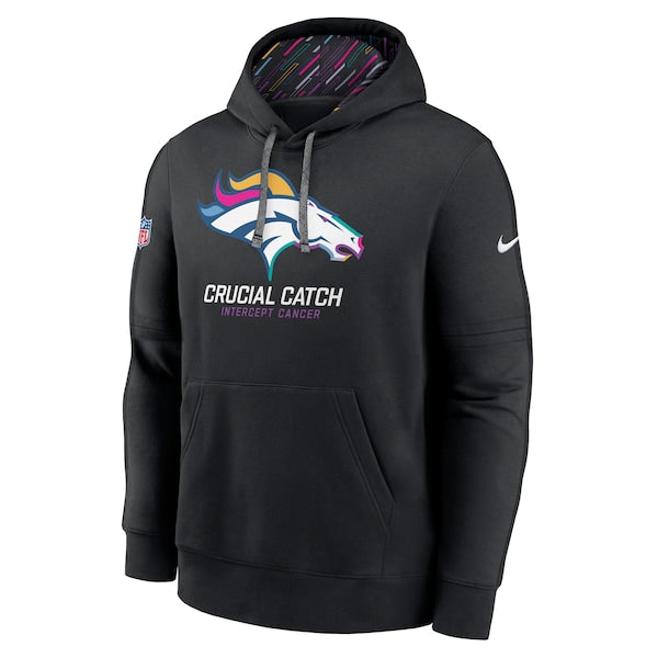 Denver Broncos Nike 2024 NFL Crucial Catch Club Pullover Hoodie - Black