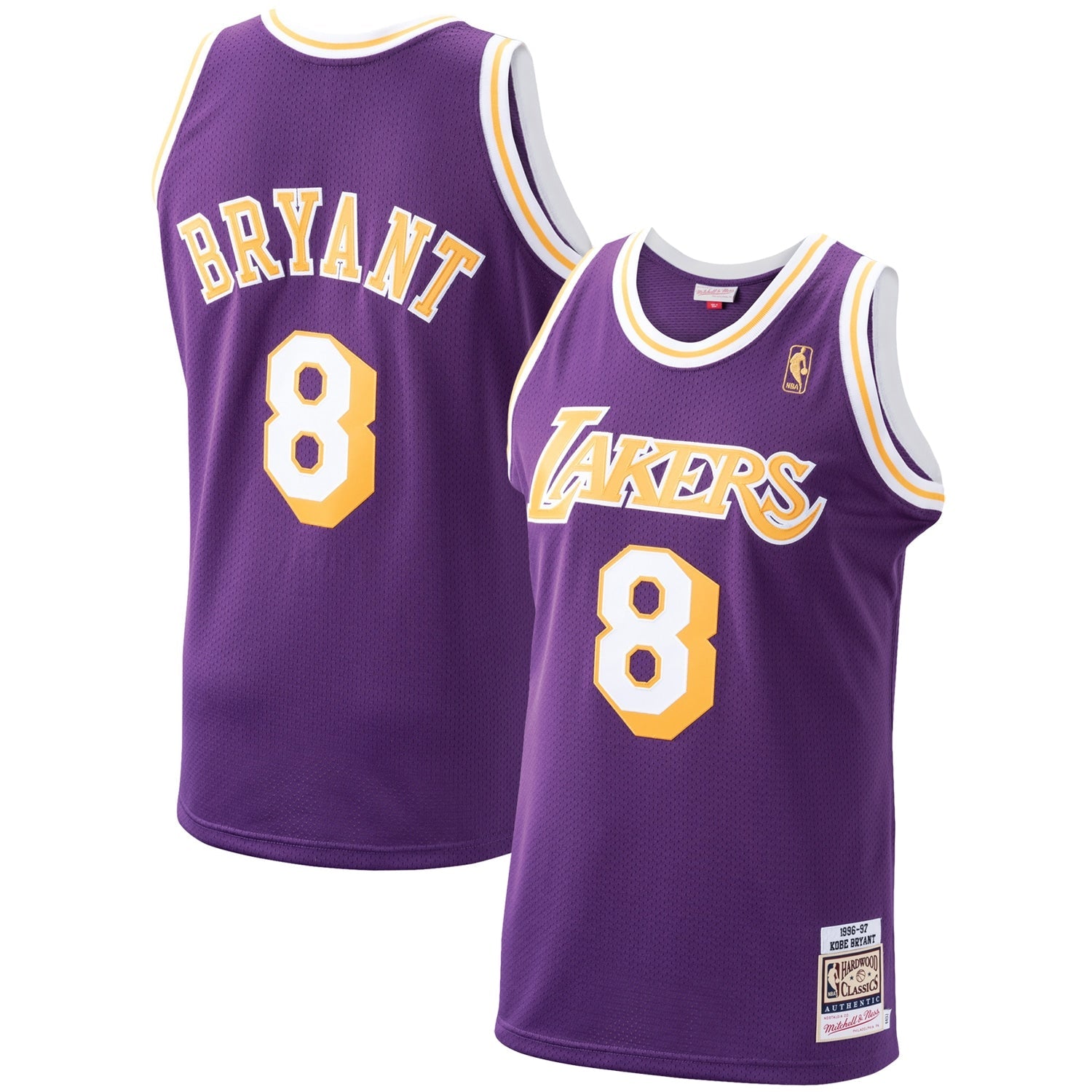 Youth Los Angeles Lakers Kobe Bryant Royal 1996-97 Hardwood Classics Authentic Player Jersey- Blue/Gold/Purple