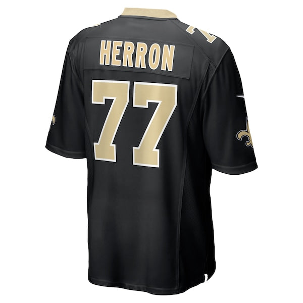 Justin Herron New Orleans Saints Nike  Game Jersey -  Black