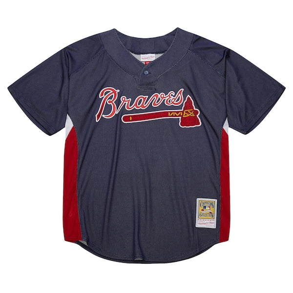 Chipper Jones Atlanta Braves Cooperstown Collection 2007 Batting Practice Jersey - Navy