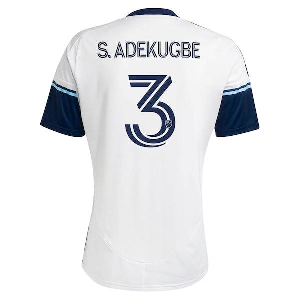 Samuel Adekugbe Vancouver Whitecaps FC adidas 2025 The Peak Replica Player Jersey - White