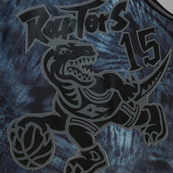 Vince Carter Toronto Raptors Hardwood Classics 1998/99 Tie-Dye Swingman Jersey - Black