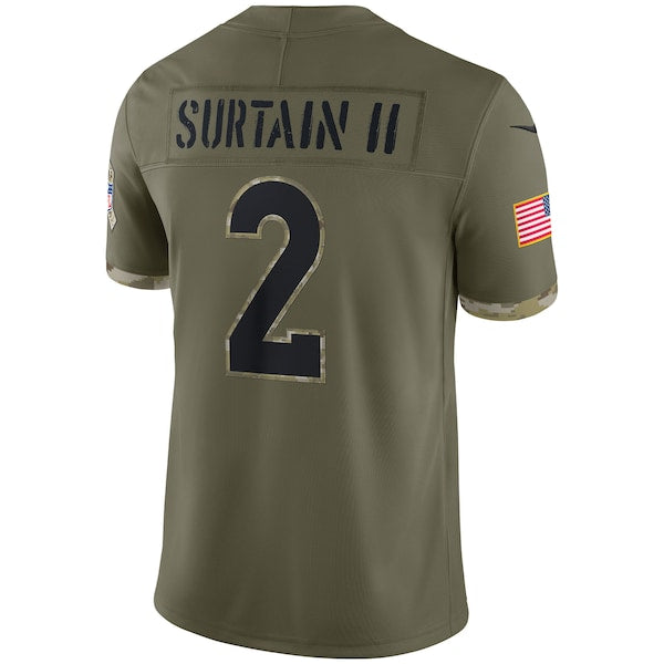 Men's Denver Broncos Patrick Surtain II Nike Olive Salute To Service Limited Jersey