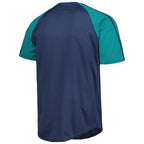 Seattle Mariners Stitches Button-Down Raglan Fashion Jersey - Navy