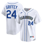 Ken Griffey Jr. Seattle Mariners Nike Throwback Cooperstown Collection Limited Jersey - White