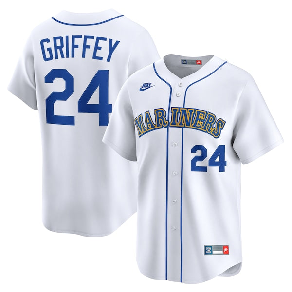 Ken Griffey Jr. Seattle Mariners Nike Throwback Cooperstown Collection Limited Jersey - White
