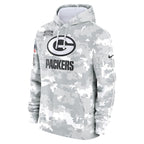 Green Bay Packers Nike 2024 Salute to Service Club Fleece Pullover Hoodie - Arctic Camo