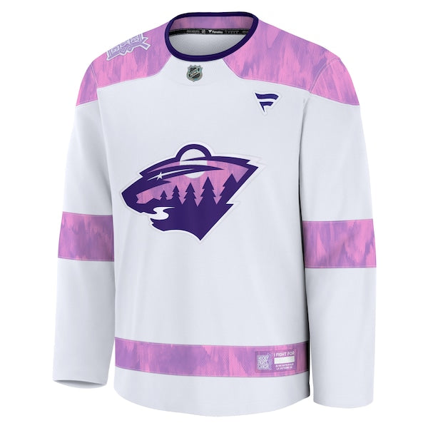 Minnesota Wild  2024 Hockey Fights Cancer Practice Jersey - White