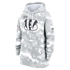 Cincinnati Bengals Nike Women's 2024 Salute To Service Club Fleece Pullover Hoodie - Arctic Camo