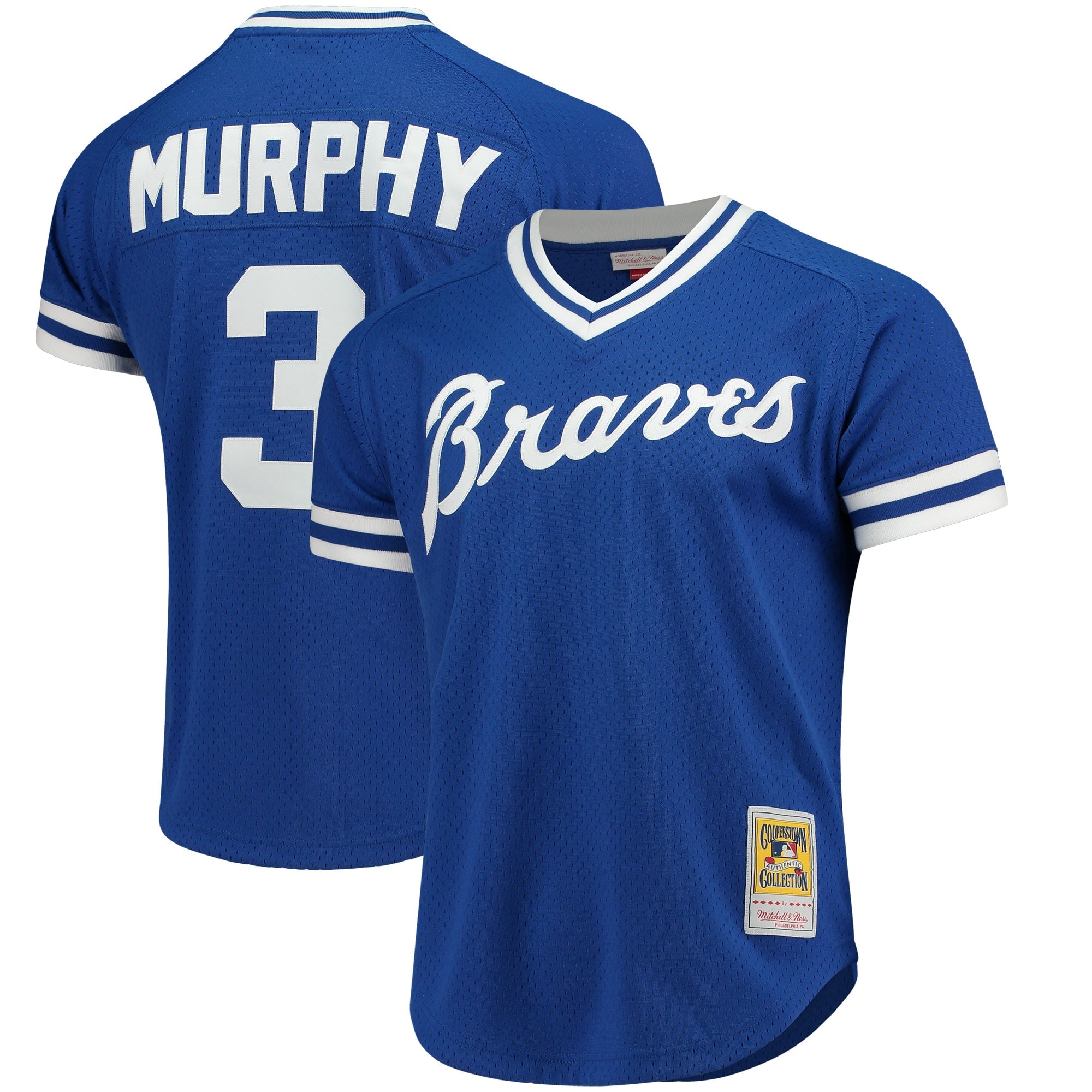 Dale Murphy Atlanta Braves 1980 Authentic Cooperstown Collection Mesh Batting Practice Jersey - Red/Royal