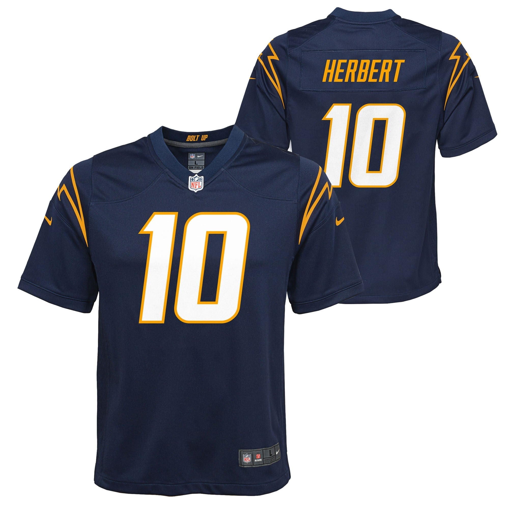 Justin Herbert Los Angeles Chargers Nike Youth Game Jersey - White/Navy/Powder Blue/Royal