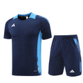 Adidas Short Sleeve Training Jersey Set - AD08- Black/Blue