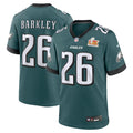 Saquon Barkley Philadelphia Eagles Nike Super Bowl LIX Game Player Jersey - Midnight Green