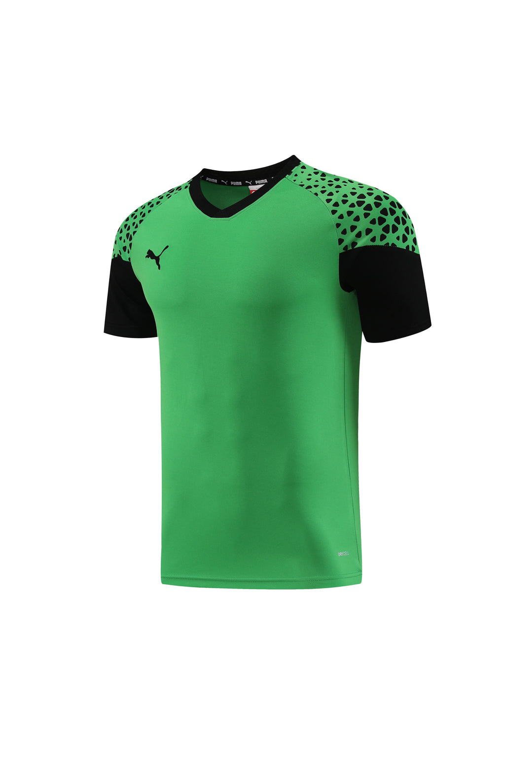 Puma Short Sleeve Training Jersey Set-PD02- Avocado Green/Black