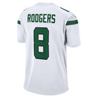 Aaron Rodgers New York Jets Nike Game Jersey - White/Black/Green