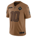 Justin Herbert Los Angeles Chargers Nike 2023 Salute To Service Limited Jersey - Brown