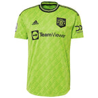 Manchester United adidas 2022/23 Third Authentic Jersey - Neon Green