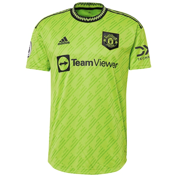 Bruno Fernandes Manchester United adidas 2022/23 Third Authentic Player Jersey - Neon Green