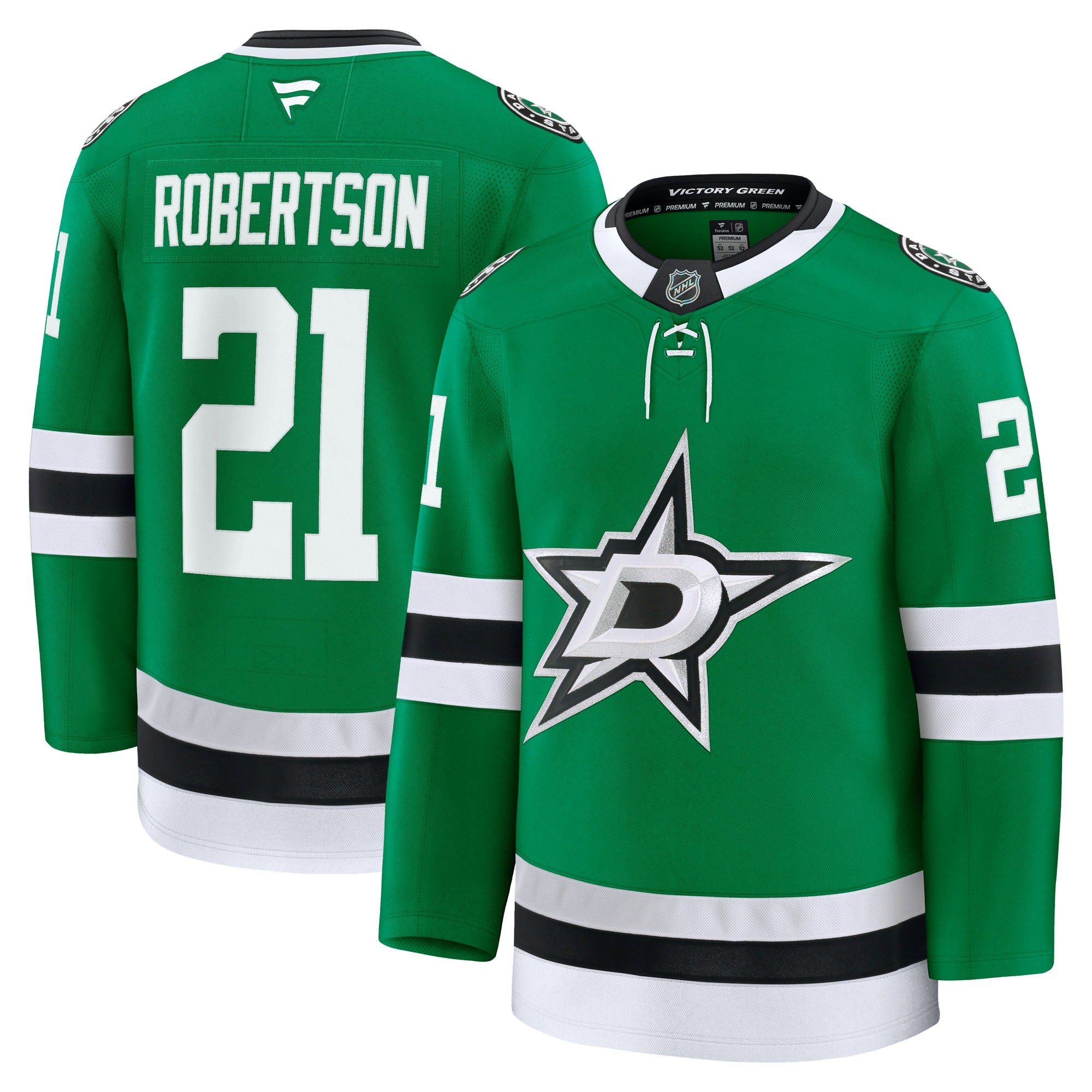 Jason Robertson Dallas Stars  Alternate Premium Jersey - Black/Kelly Green