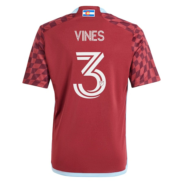 Sam Vines Colorado Rapids adidas Youth 2024 One Flag Kit Replica Player Jersey - Burgundy