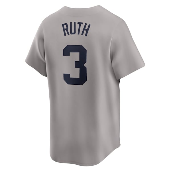 Babe Ruth New York Yankees Nike Throwback Cooperstown Collection Limited Jersey - Gray