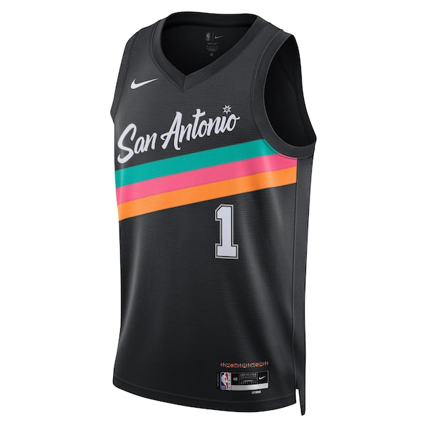 Victor Wembanyama San Antonio Spurs Nike Unisex 2025/26 Swingman Jersey - Black - City Edition