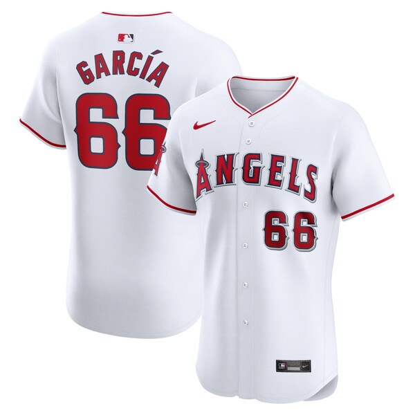 Luis Garcia Los Angeles Angels Nike Home Elite Player Jersey - White