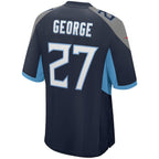 Eddie George Tennessee Titans Nike Game Retired Player Jersey - Navy/Light Blue