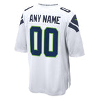 Seattle Seahawks Nike 50th Season Away Custom Game Jersey - White