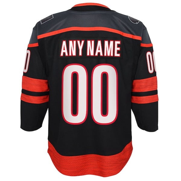 Carolina Hurricanes Youth Home Premier Custom Jersey - Black
