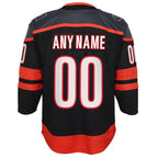 Carolina Hurricanes Youth Home Premier Custom Jersey - Black