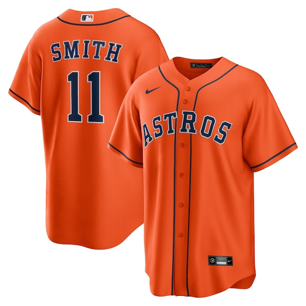Cam Smith Houston Astros Nike Alternate Replica Jersey - Orange/White