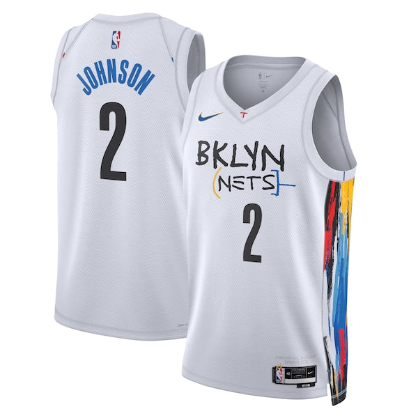 Cameron Johnson Brooklyn Nets Nike City Edition Swingman Jersey - White