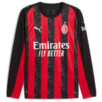 AC Milan Puma 2025/26 Home Replica Long Sleeve Jersey - Red