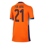 Frenkie de Jong Netherlands National Team Nike Youth 2024 Home Replica Jersey - Orange