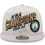 Boston Celtics New Era 2024 NBA Finals Champions Locker Room 9FIFTY Snapback Hat - Cream