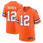 Tim Patrick Denver Broncos Nike Mile High Collection 1977 Throwback Player Game Jersey - Orange