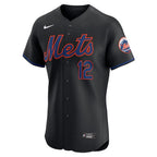 Francisco Lindor New York Mets Nike Alternate Elite Player Jersey - Black