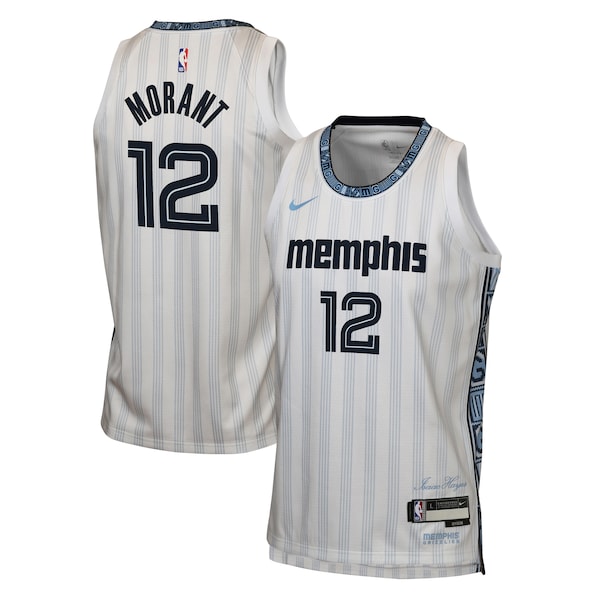 Ja Morant Memphis Grizzlies Nike Youth 2025/26 City Edition Swingman Jersey - White