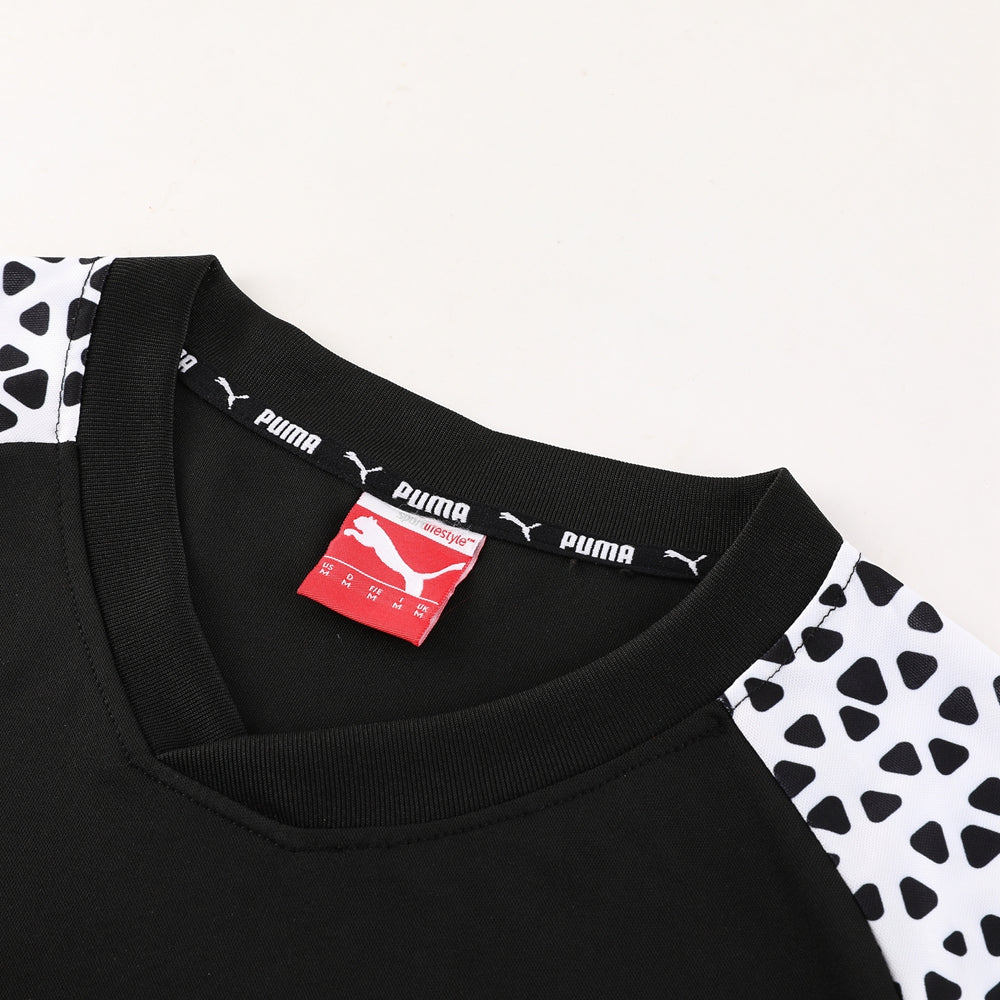 Puma Short Sleeve Training Jersey Set-PD02- Black/White