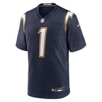 Quentin Johnston Los Angeles Chargers Nike Alternate Super Chargers Game Player Jersey - Navy/Powder Blue/Gold