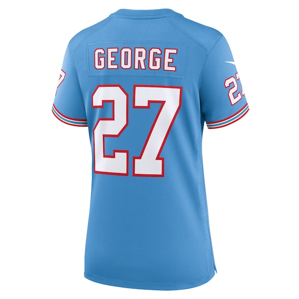 Eddie George Tennessee Titans Nike Women's Oilers Throwback Retired Player Game Jersey - Light Blue/Navy